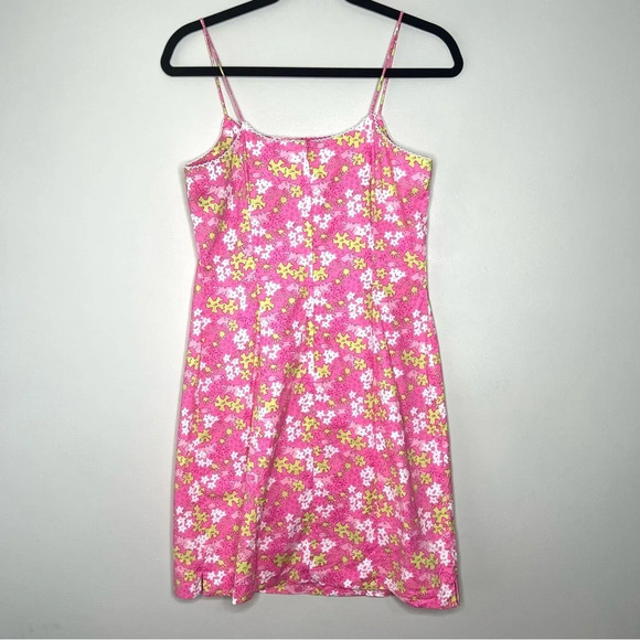 Lilly Pulitzer Happy Hippos Vintage Pink Midi Mini Dress sz 4 Barbiecore Tennis - Picture 5 of 7